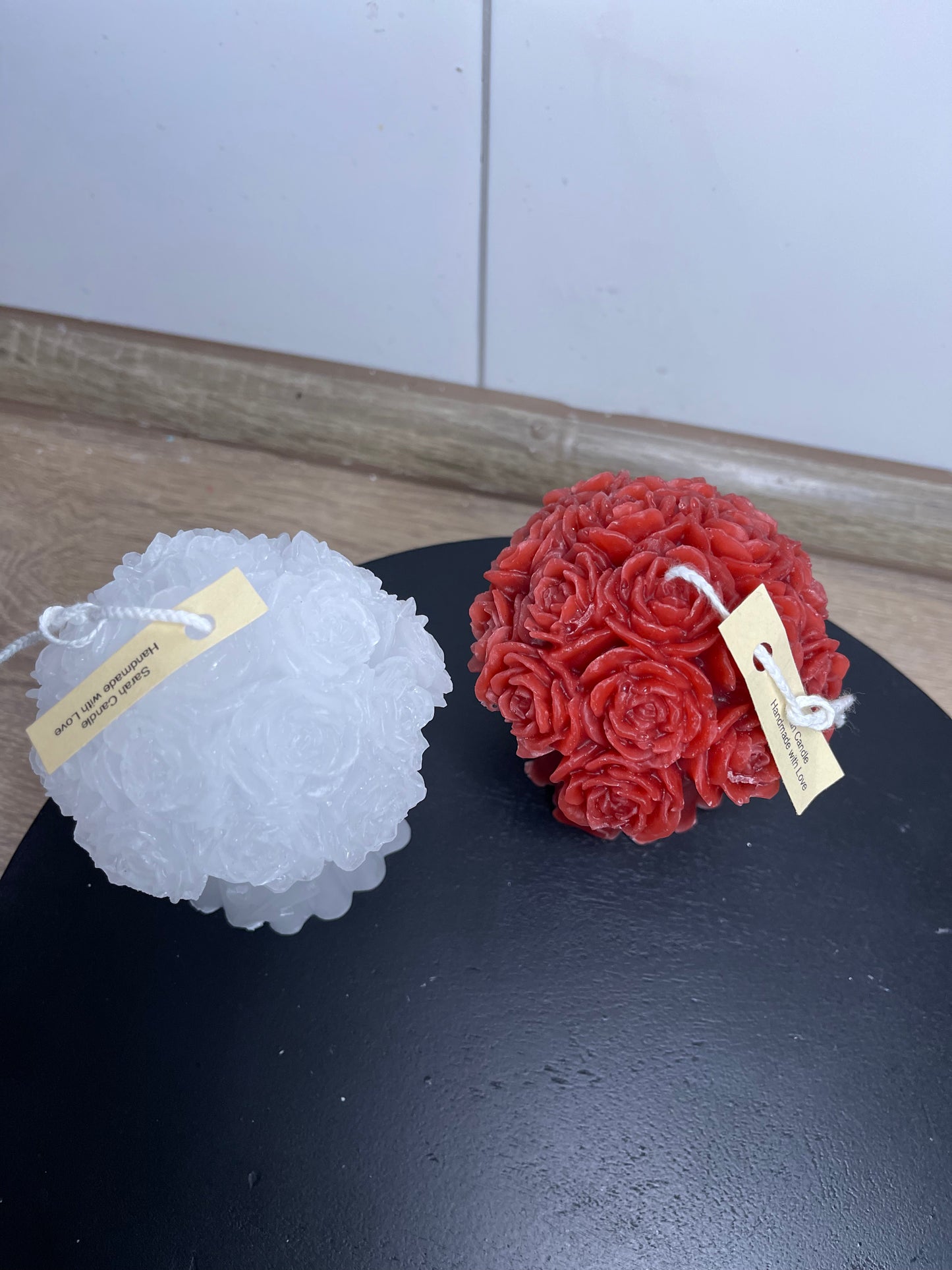 Vela de ramo de rosas de flores