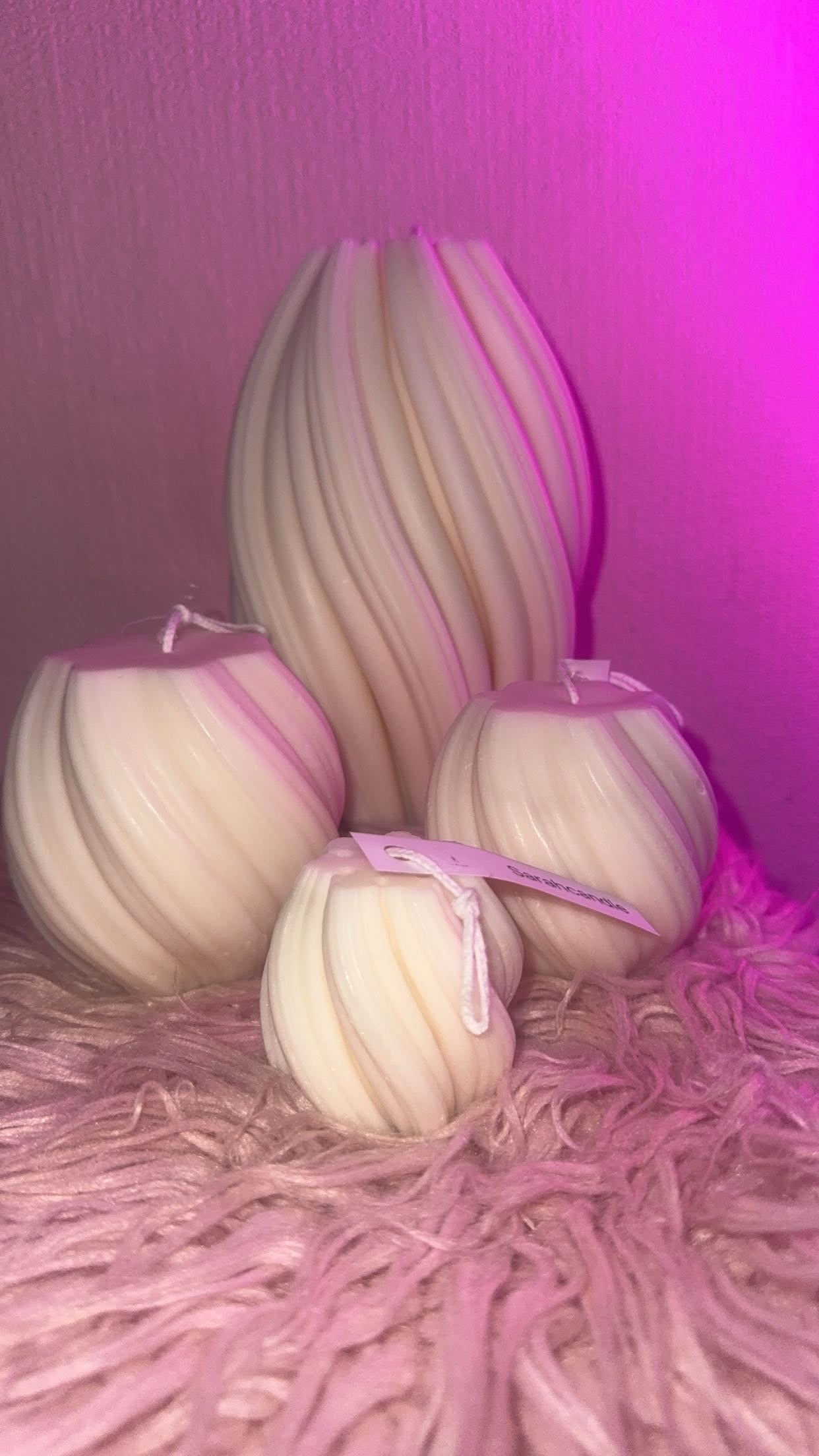 Swirl Kerzen 4er