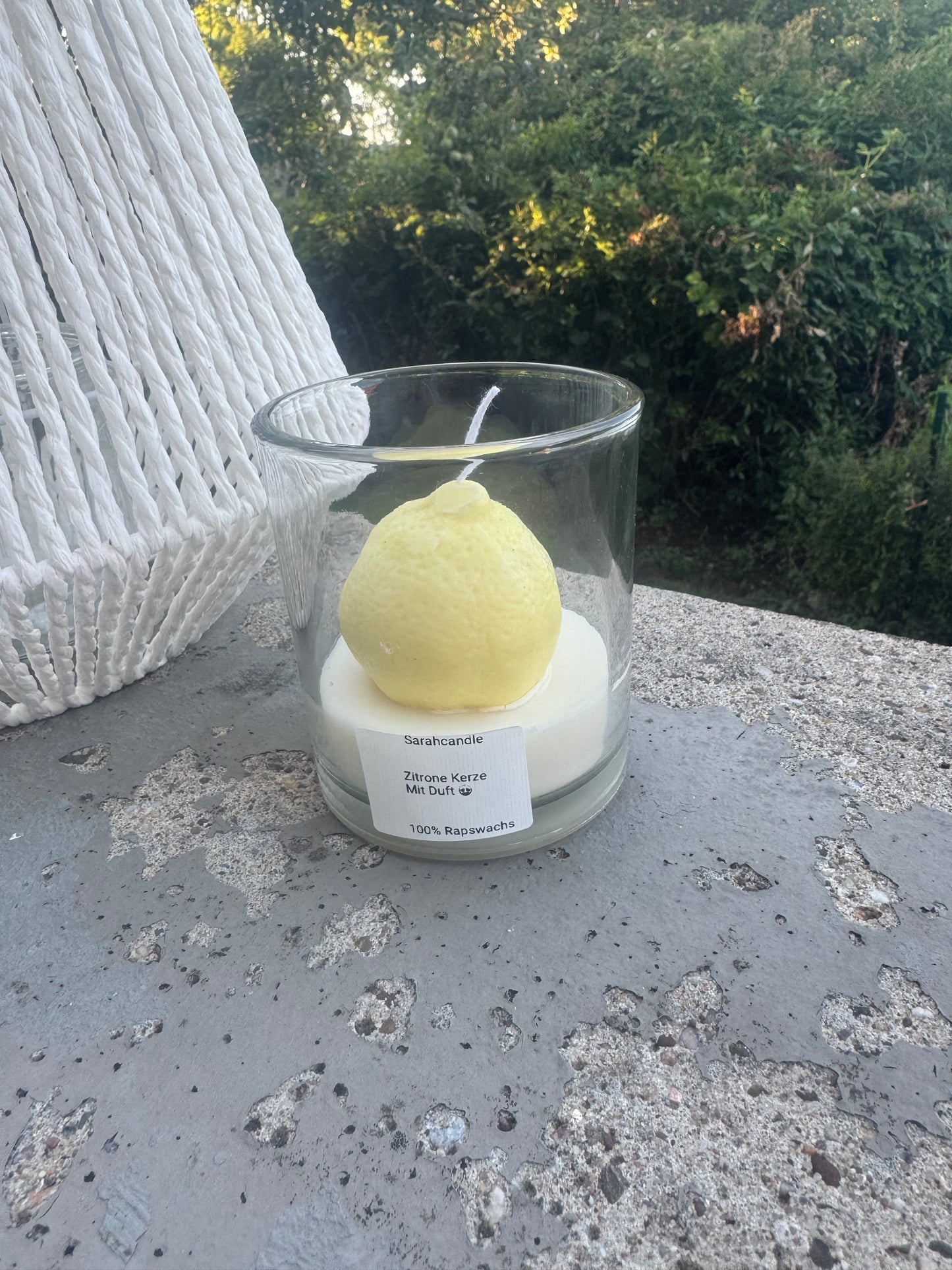 Zitrone Kerze im Glas