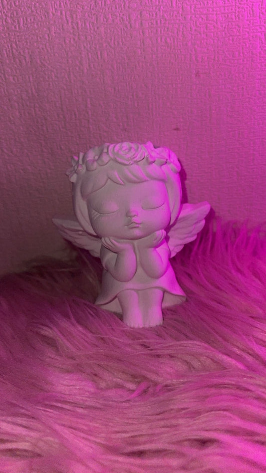 Mädchen Vase mit Engelflügel